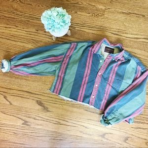 Vintage cropped flannel